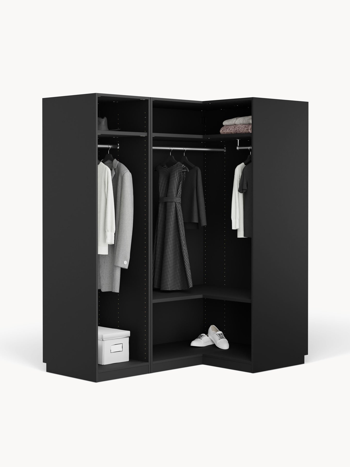 Simonilla Modular Corner Wardrobe, 165 cm Wide, in Various Sizes