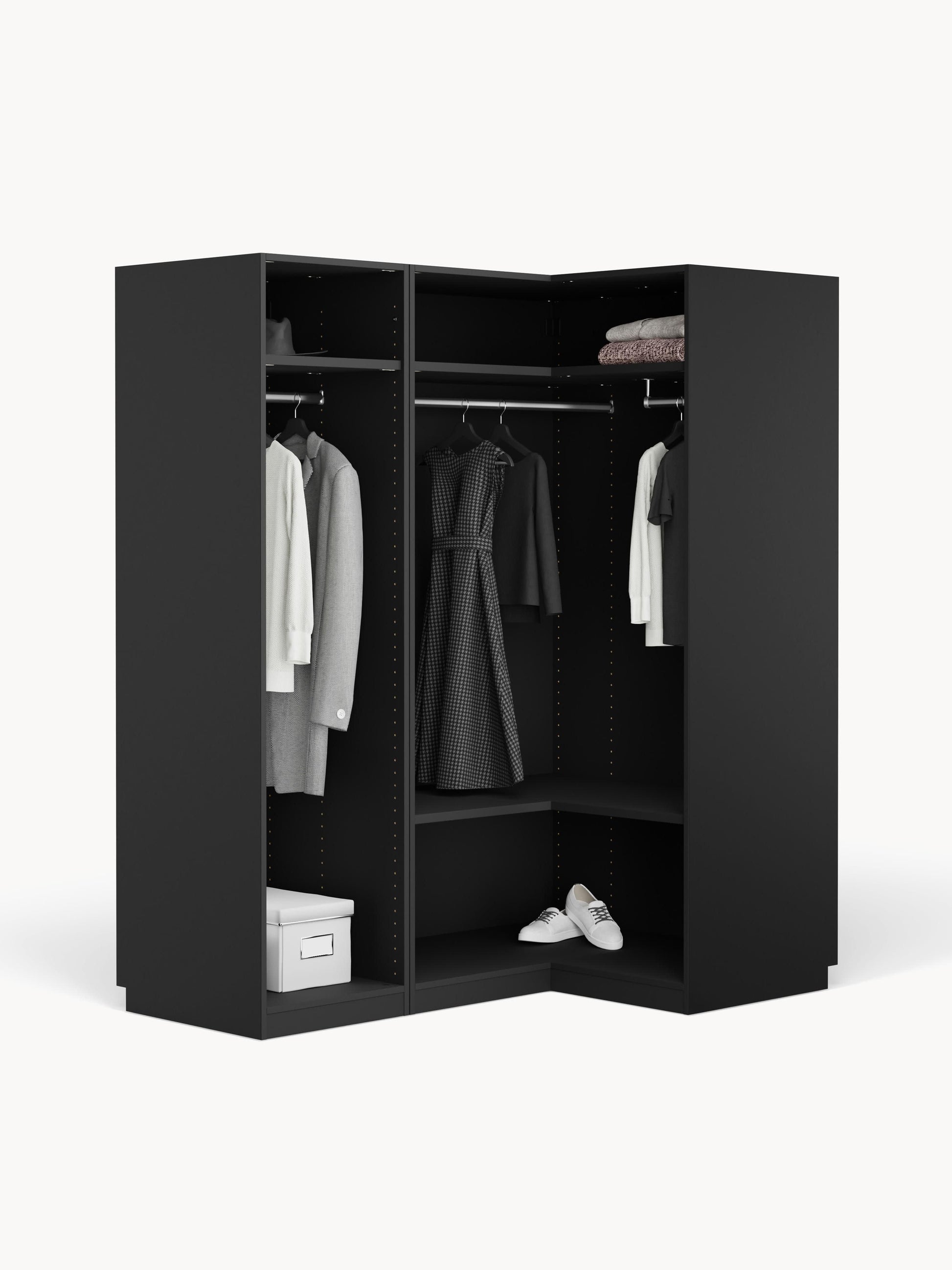 Simonilla Modular Corner Wardrobe, 165 cm Wide, in Various Sizes