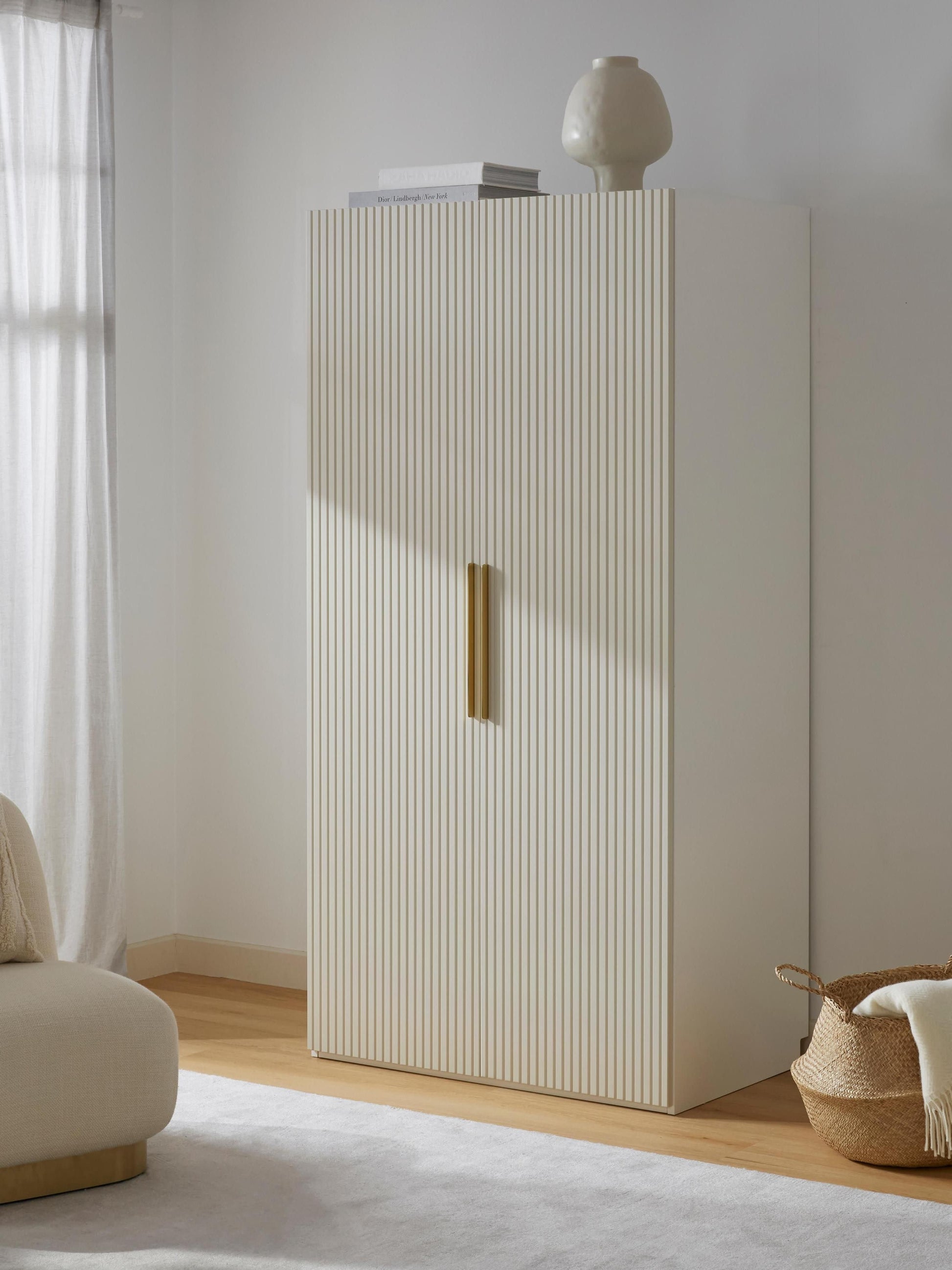 Simonilla Modular Hinged-Door Wardrobe, 100 cm Wide, in Various Sizes