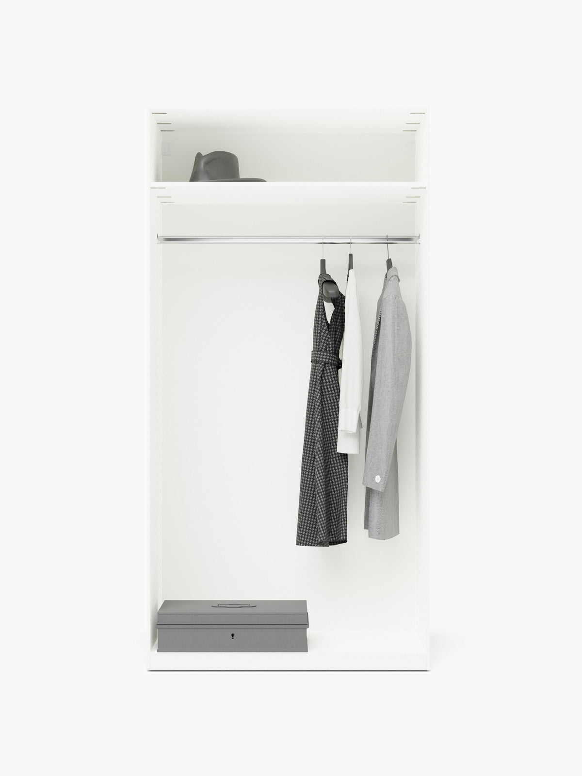 Simonilla Modular Hinged-Door Wardrobe, 100 cm Wide, in Various Sizes