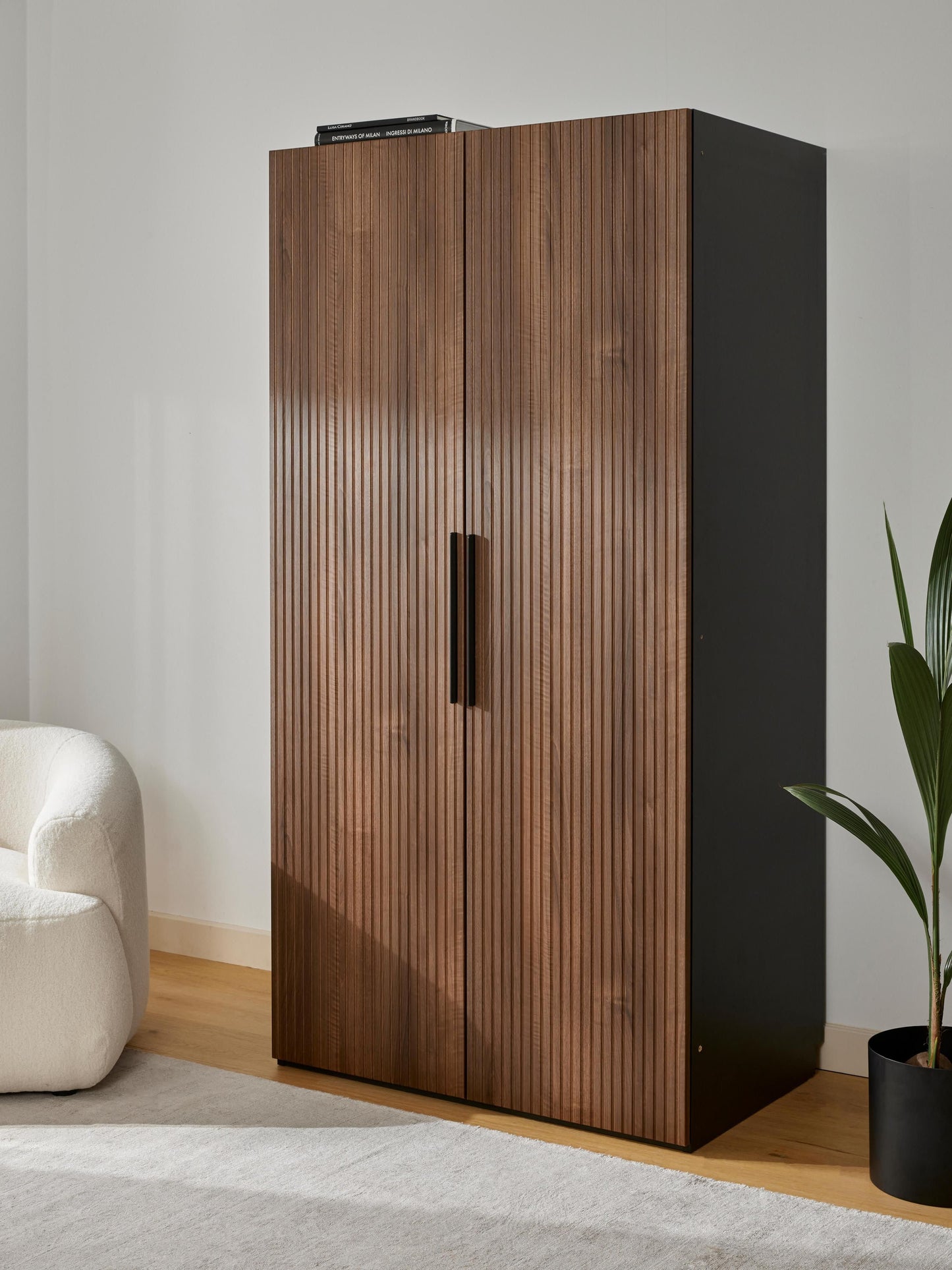 Simonilla Modular Hinged-Door Wardrobe, 100 cm Wide, in Various Sizes