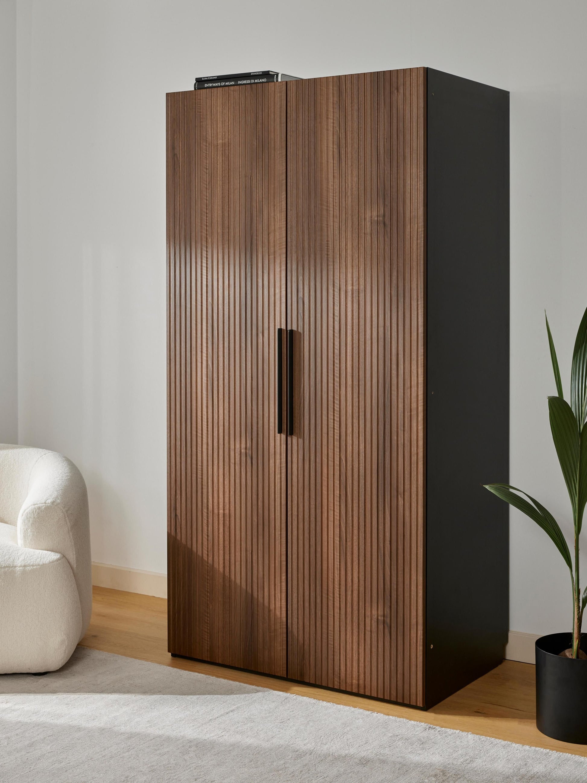 Simonilla Modular Hinged-Door Wardrobe, 100 cm Wide, in Various Sizes