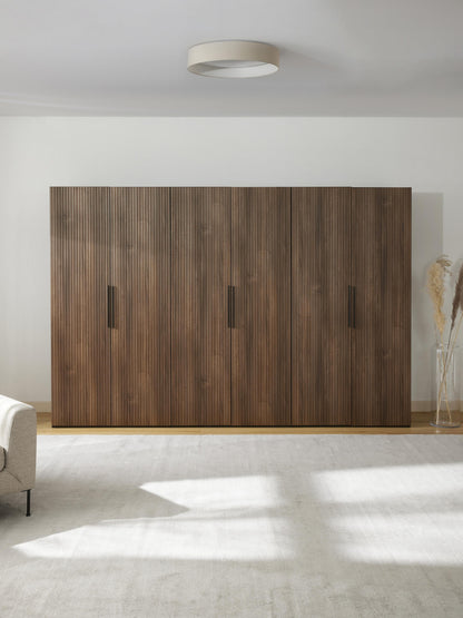 Simonilla Modular Hinged-Door Wardrobe, 300 cm Wide, in Various Sizes