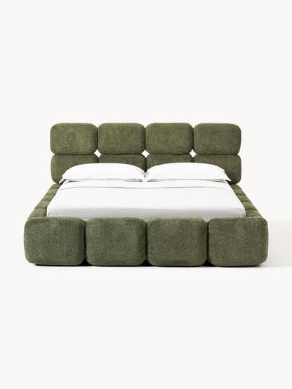 Taybelle Upholstered Bed in Teddy Bouclé