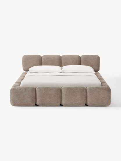 Taybelle Upholstered Bed in Teddy Bouclé