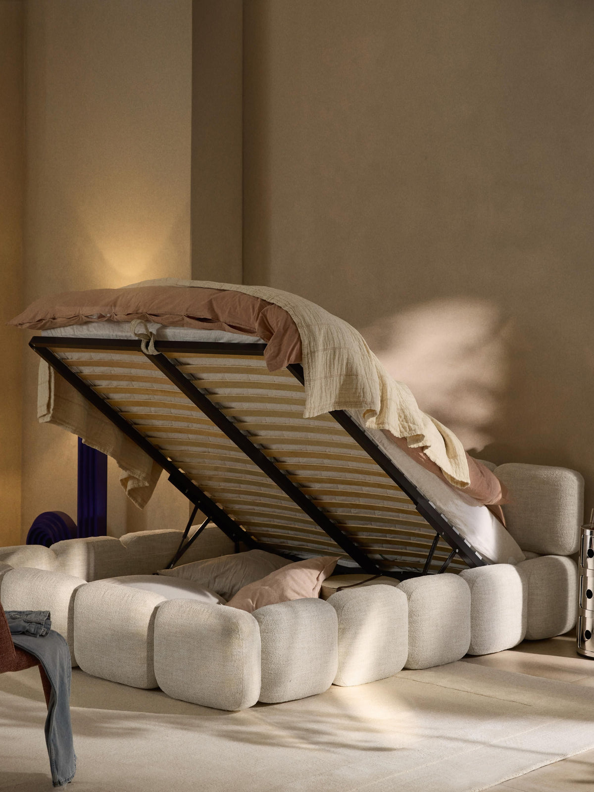 Taybelle Upholstered Bouclé Bed with Storage