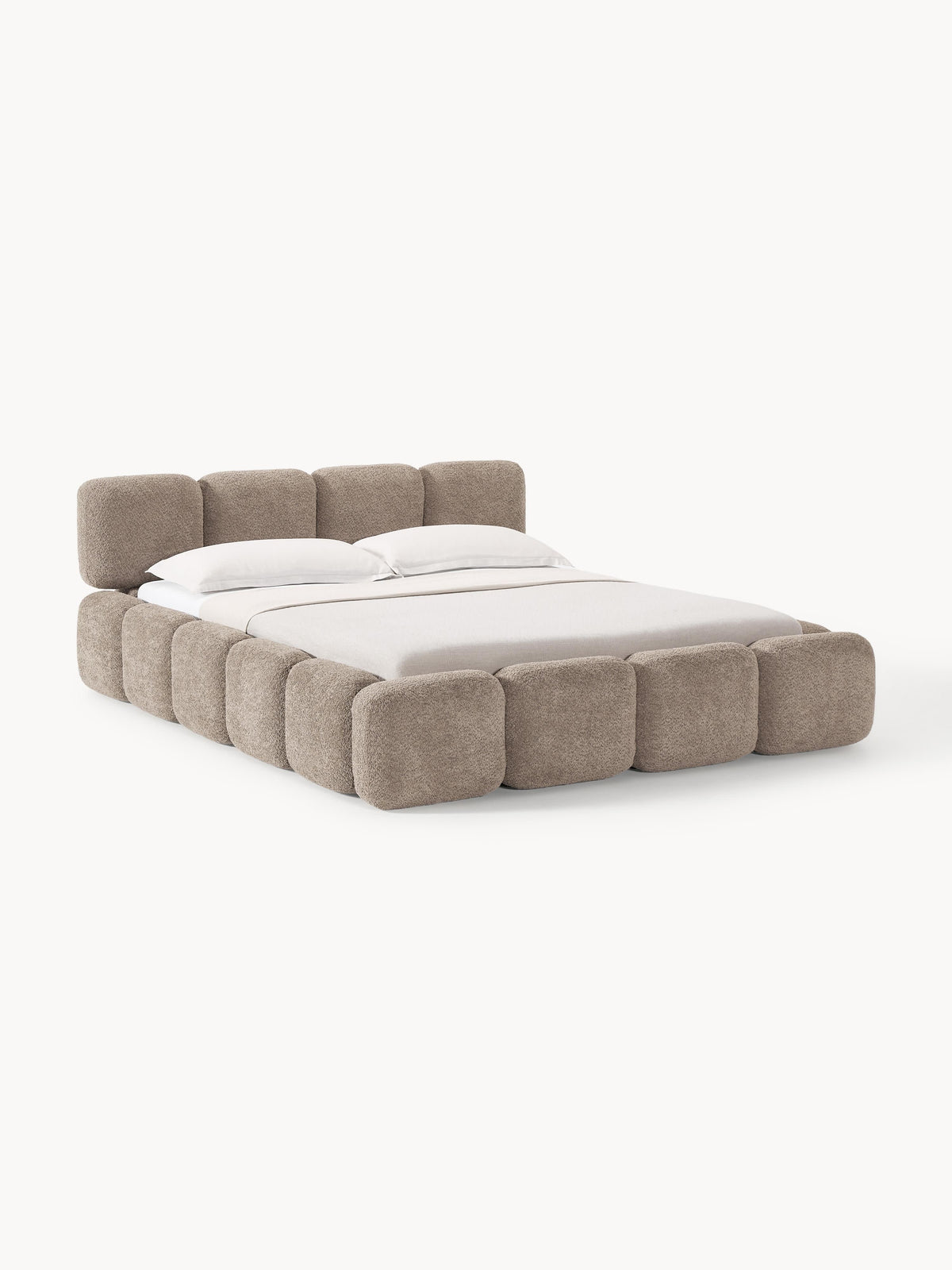 Taybelle Upholstered Teddy Bouclé Bed with Storage