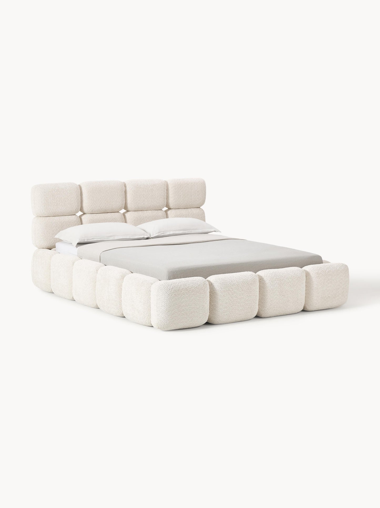 Taybelle Upholstered Teddy Bouclé Bed with Storage