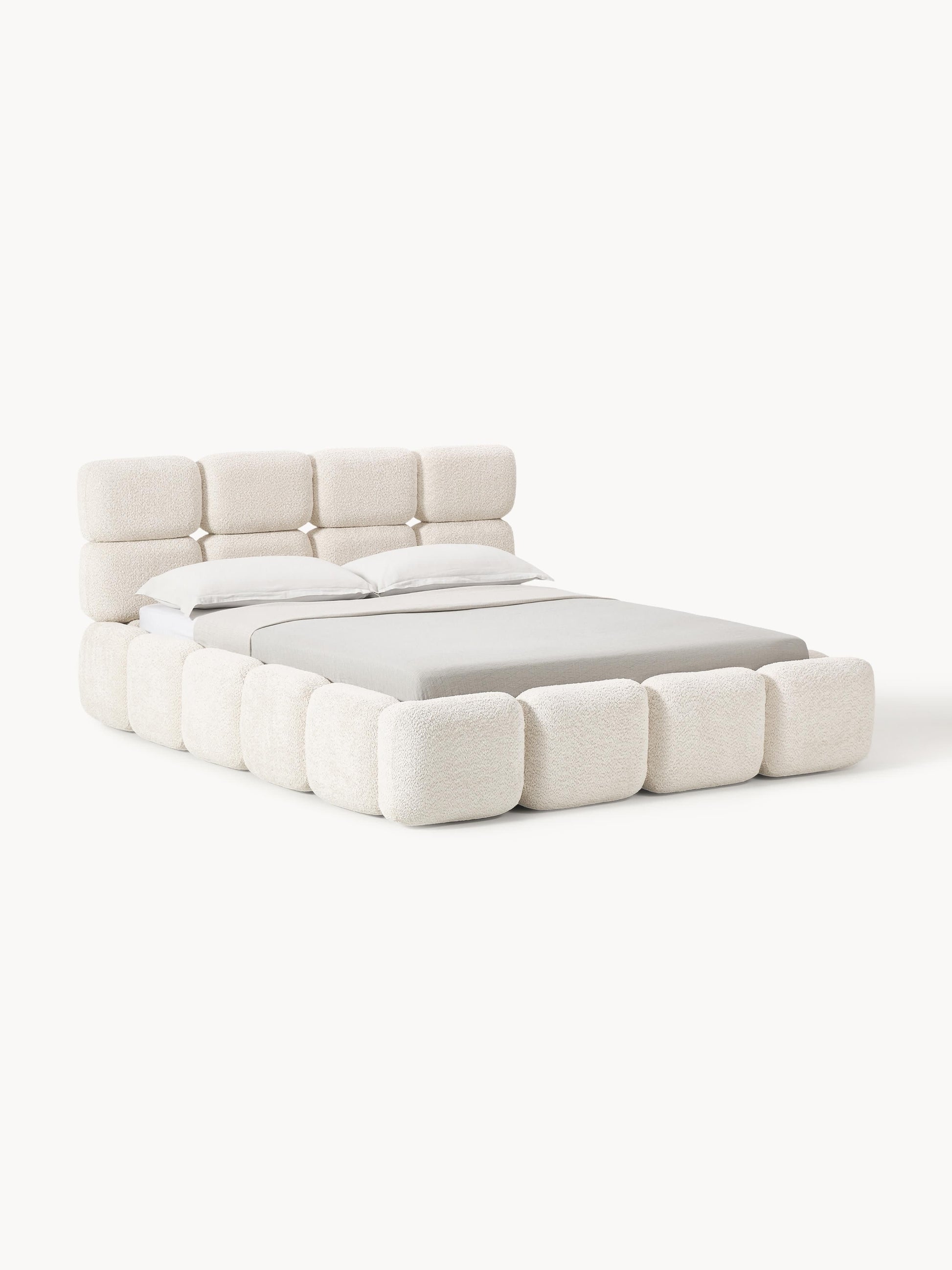 Taybelle Upholstered Teddy Bouclé Bed with Storage