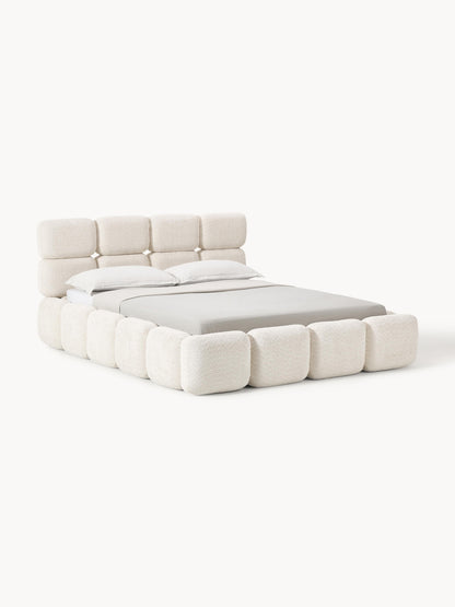 Taybelle Upholstered Teddy Bouclé Bed with Storage