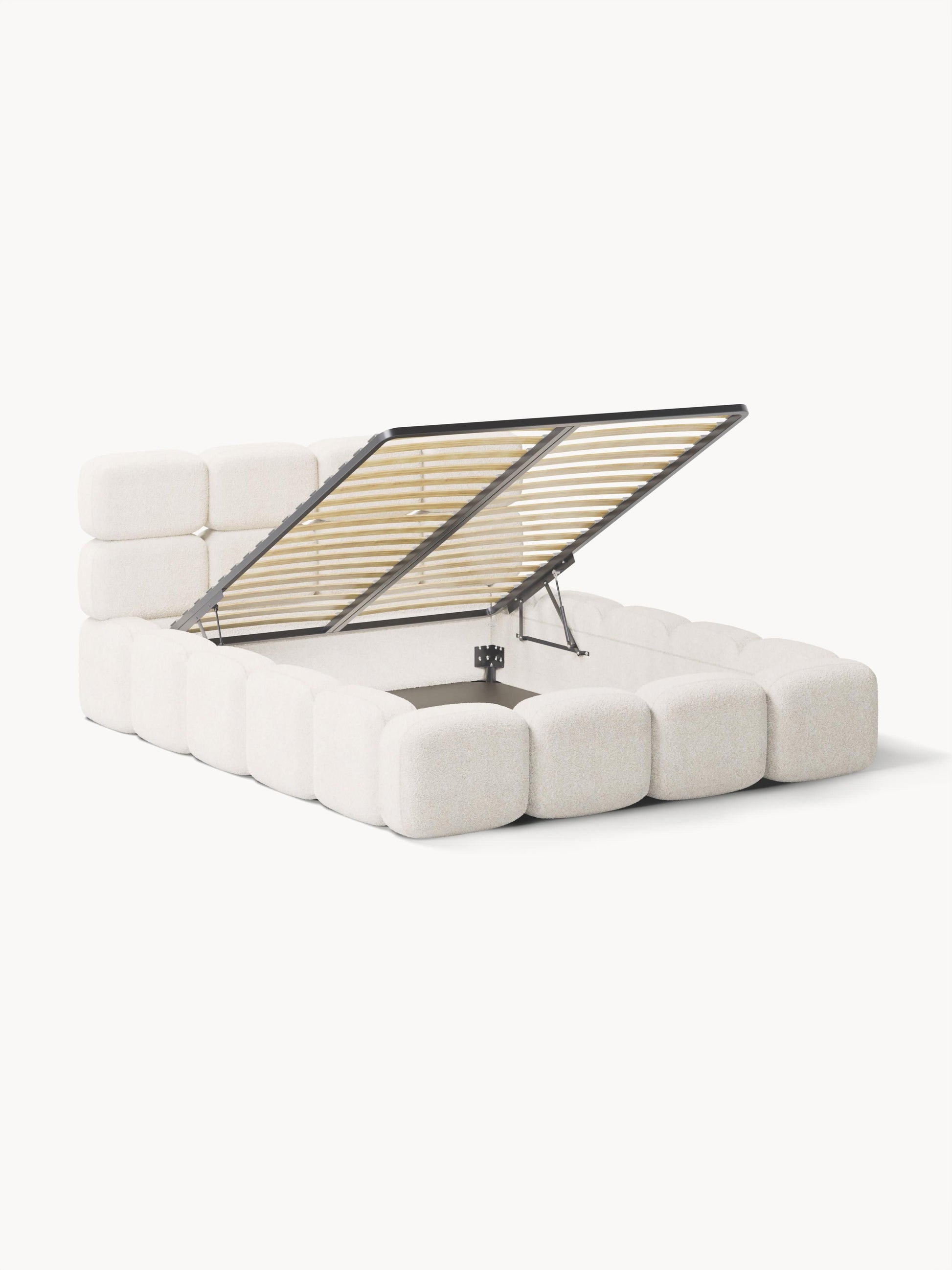 Taybelle Upholstered Teddy Bouclé Bed with Storage