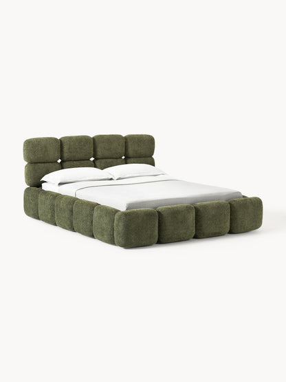 Taybelle Upholstered Teddy Bouclé Bed with Storage