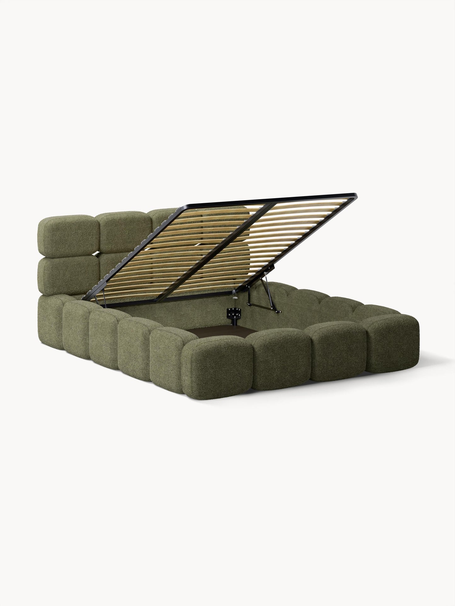 Taybelle Upholstered Teddy Bouclé Bed with Storage