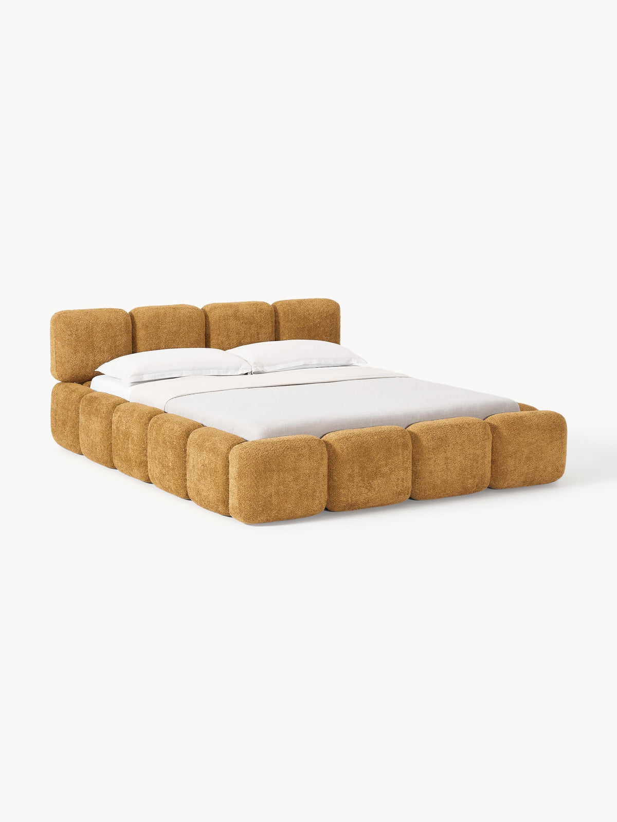 Taybelle Upholstered Teddy Bouclé Bed with Storage