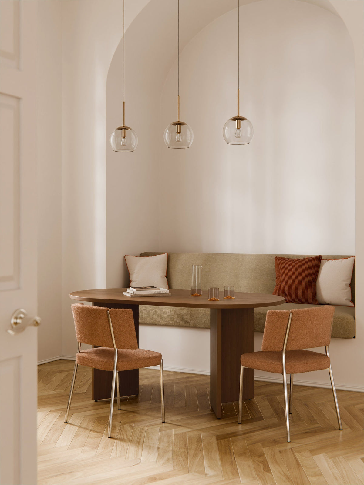 Tonarine Oval Wooden Dining Table, in Various Sizes