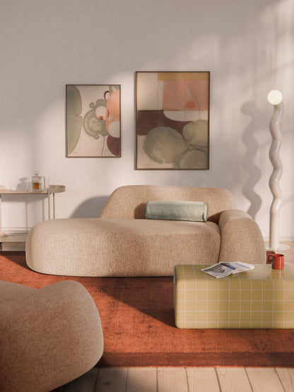 Wolkelle Bouclé Sofa (2-Seater) with Chaise Longue