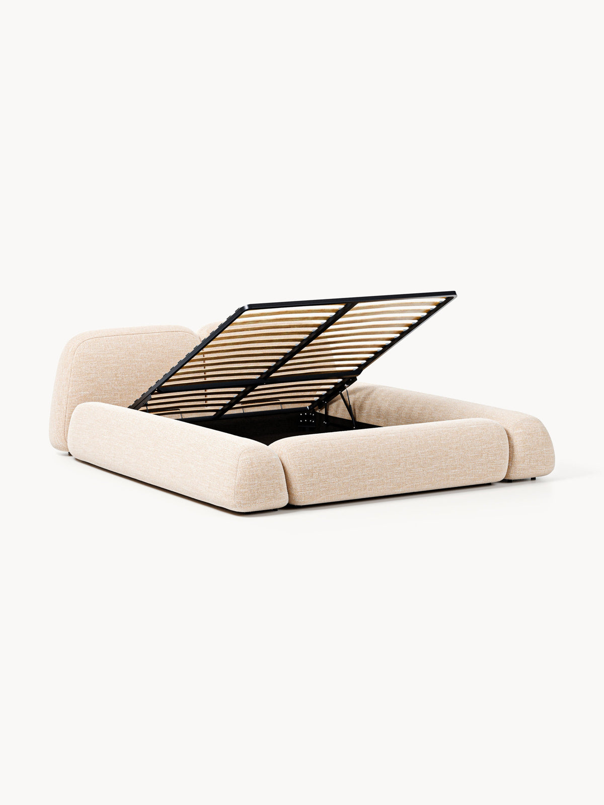 Wolkelle Bouclé Upholstered Bed with Storage