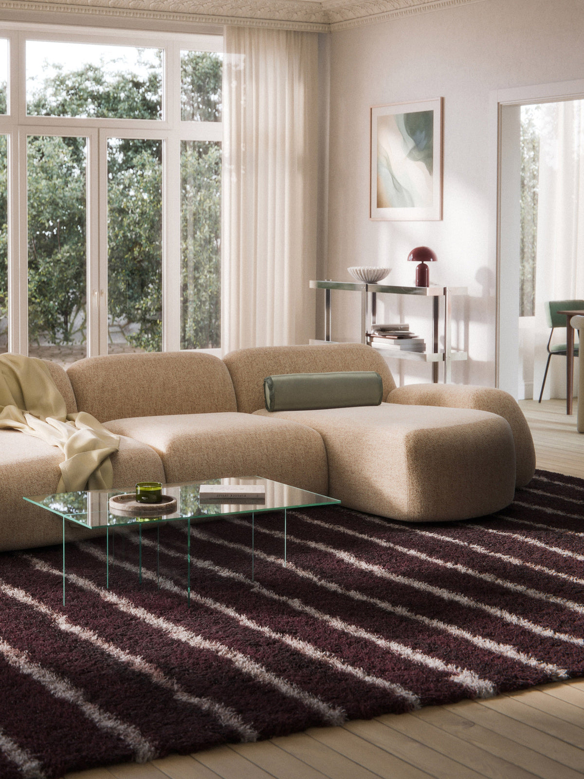 Wolkelle Chaise Corner Module in Bouclé