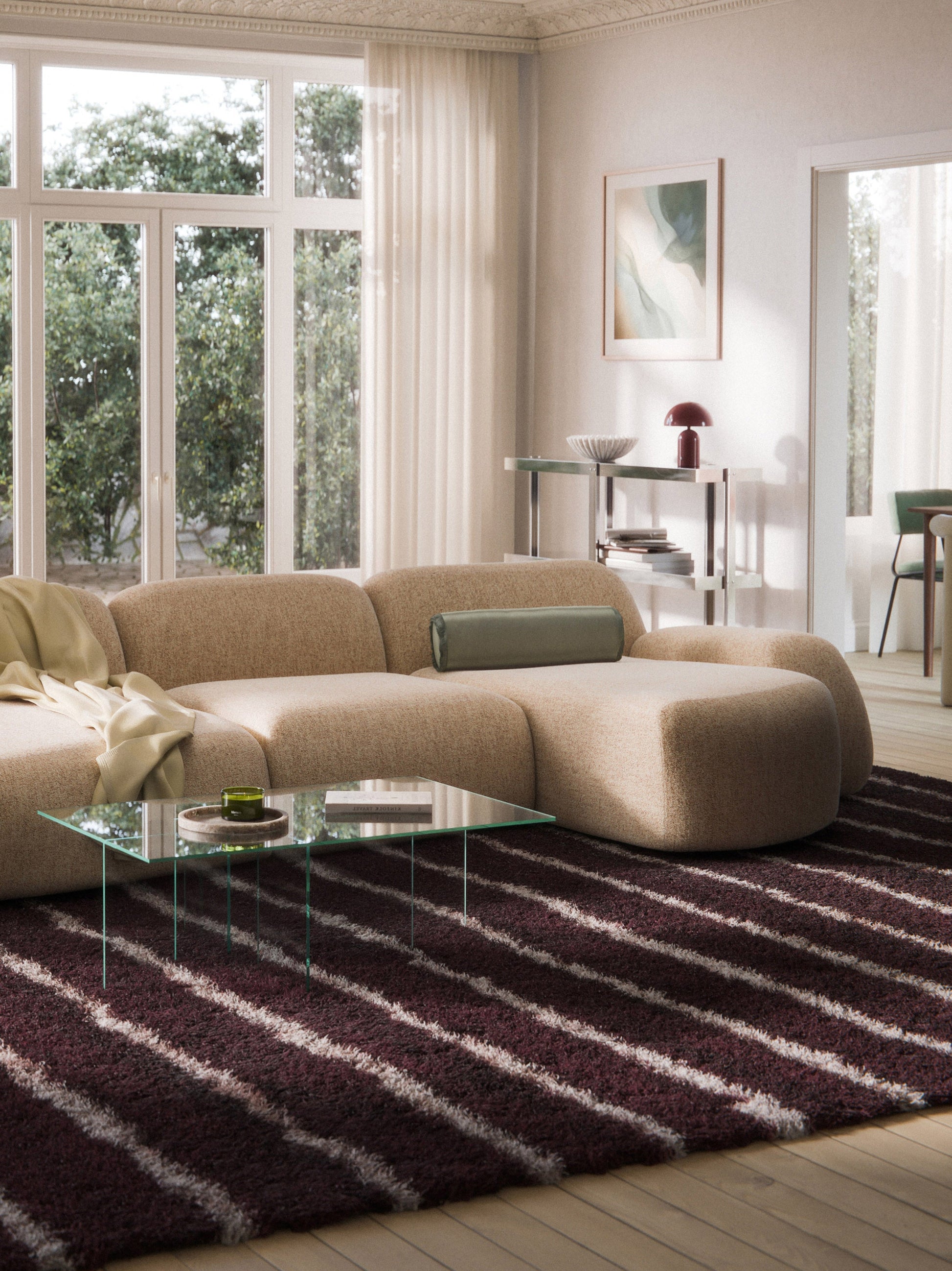 Wolkelle Chaise Corner Module in Bouclé