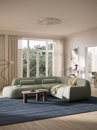 Wolkelle Modular Bouclé Corner Sofa (4-Seater) with Chaise Longue