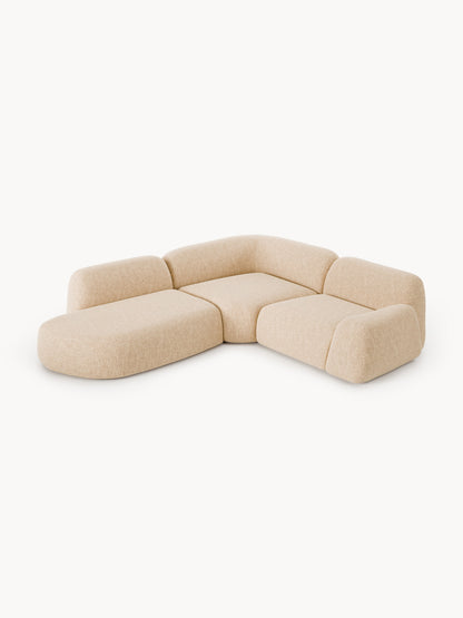 Wolkelle Modular Bouclé Corner Sofa (4-Seater) with Chaise Longue