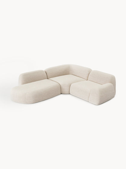 Wolkelle Modular Bouclé Corner Sofa (4-Seater) with Chaise Longue