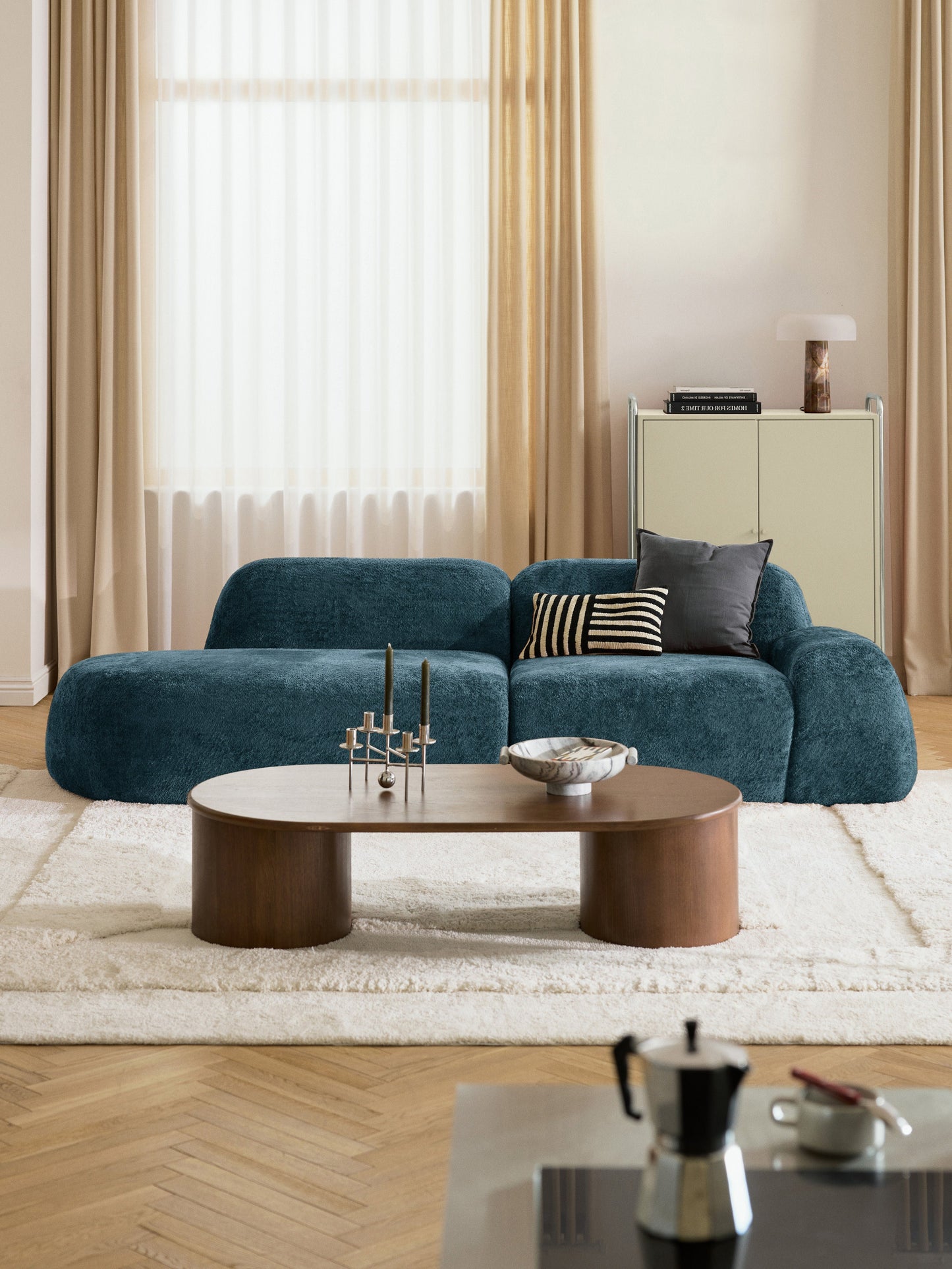 Wolkelle Modular Teddy Bouclé Chaise (3-Seater)