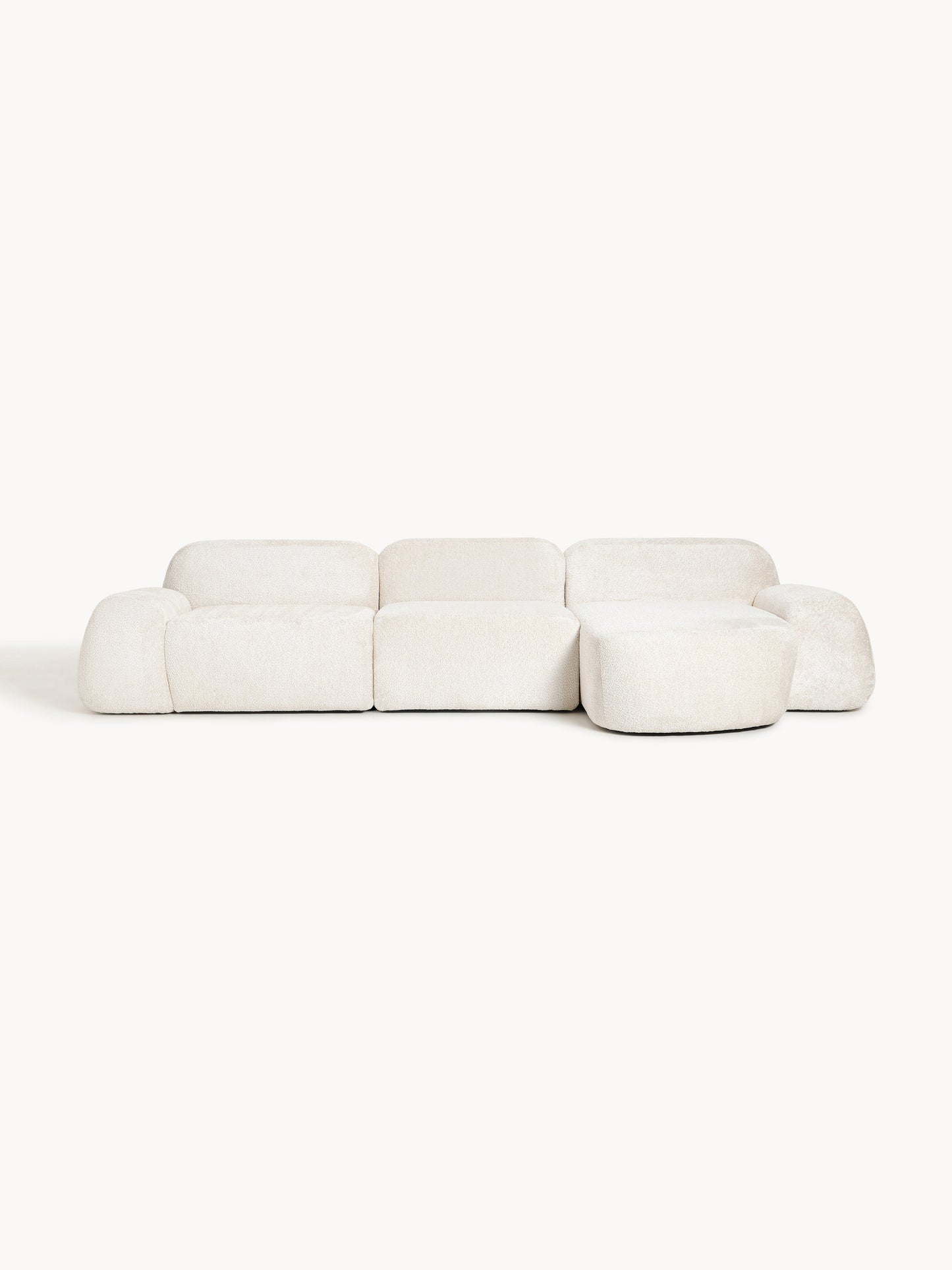 Wolkelle Modular Teddy Bouclé Corner Sofa (4-Seater)
