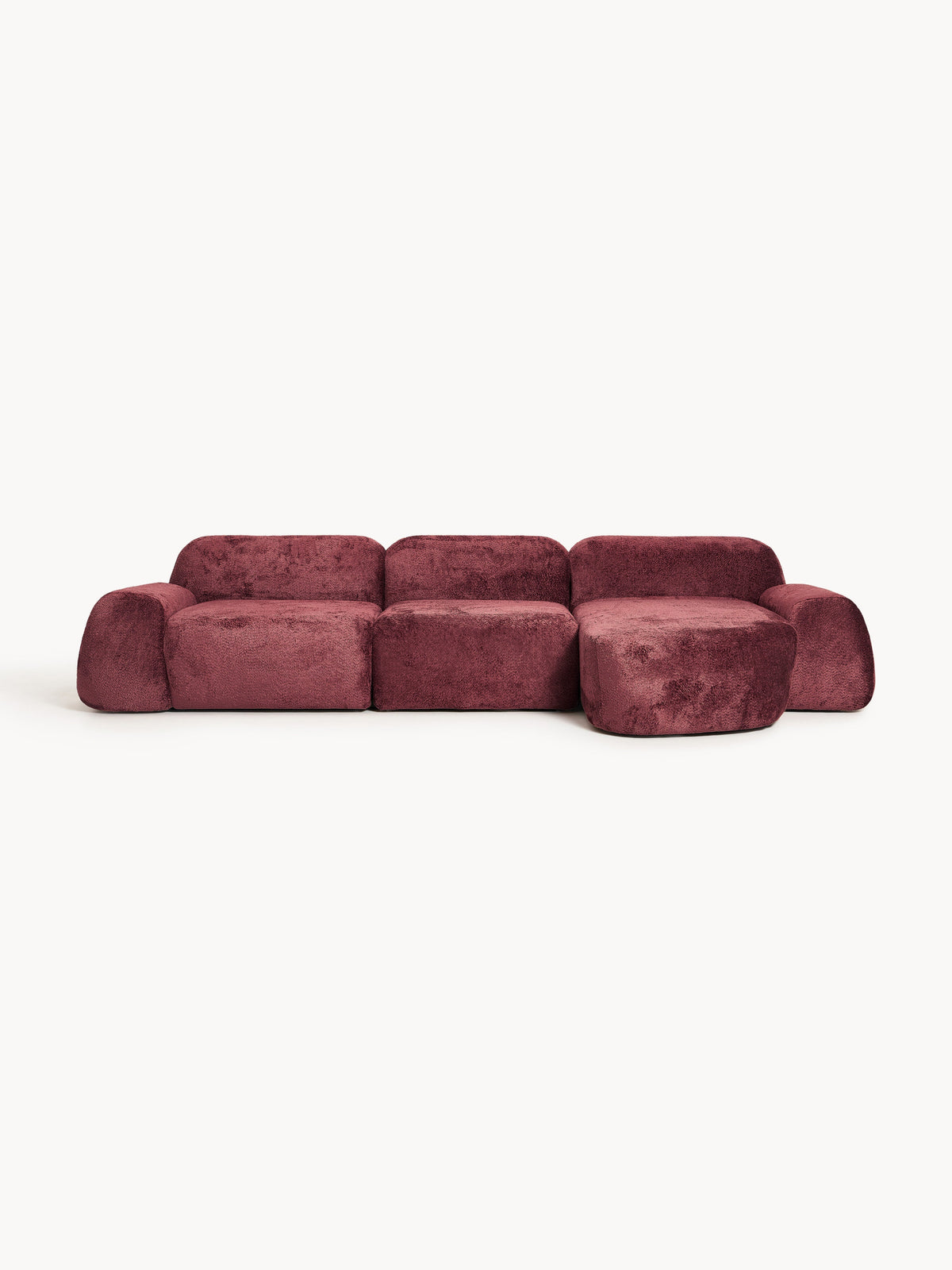 Wolkelle Modular Teddy Bouclé Corner Sofa (4-Seater)