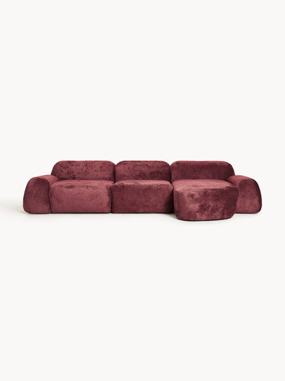 Wolkelle Modular Teddy Bouclé Corner Sofa (4-Seater)
