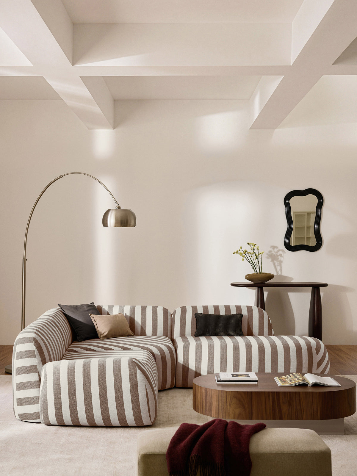 Wolkelle Striped Chaise Module