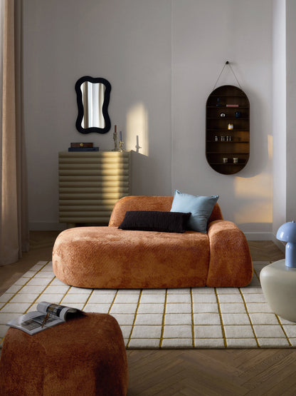 Wolkelle Teddy Bouclé Sofa (2-Seater) with Chaise Longue
