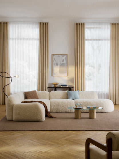 Wolkelle XL Modular Teddy Corner Sofa with Chaise Longue